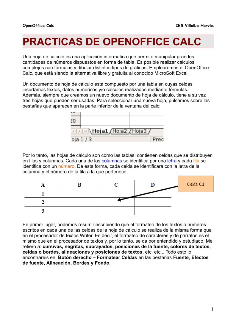 Imágen de pdf Practicas de OpenOffice Calc - primera tanda