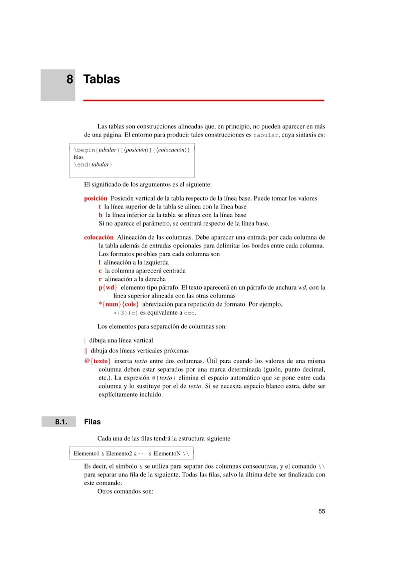 Imágen de pdf Curso de LaTeX - Tablas