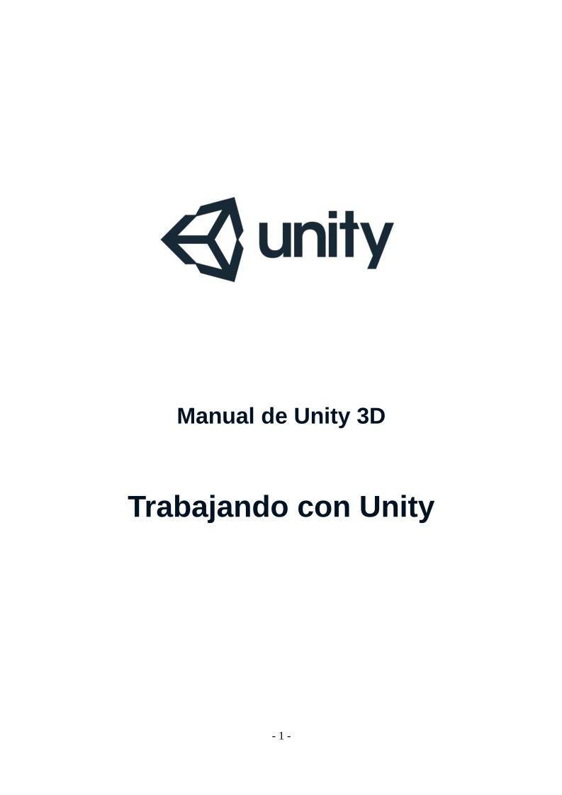 Imágen de pdf Manual de Unity 3D - Trabajando con Unity