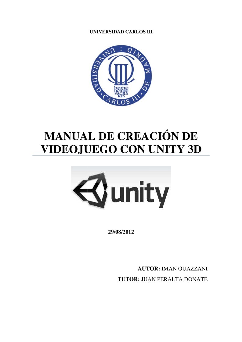 Imágen de pdf Manual de creación de videojuego con Unity 3D