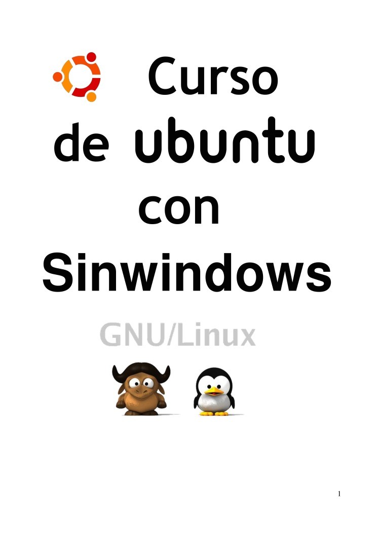 Imágen de pdf Curso de Ubuntu con Sinwindows