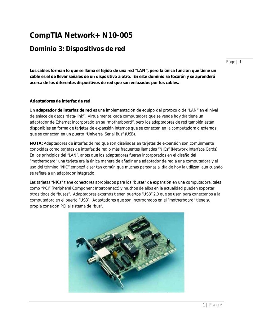 Imágen de pdf Dominio 3: Dispositivos de red