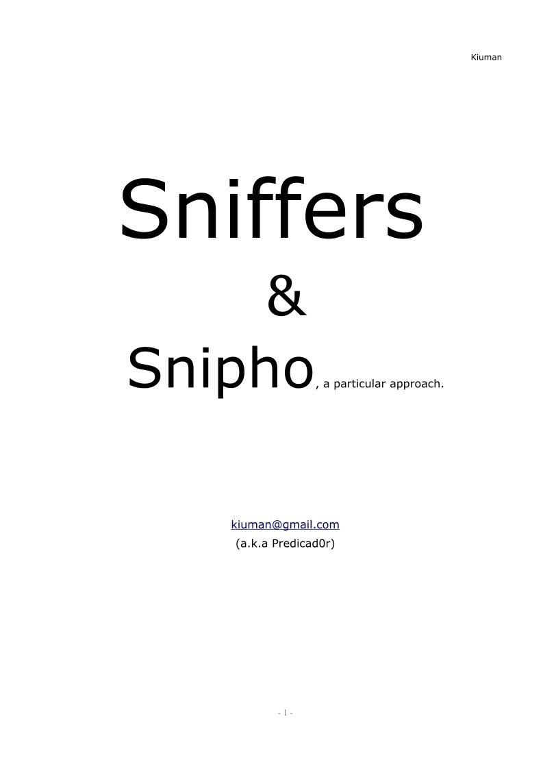 Imágen de pdf Sniffers & Snipho