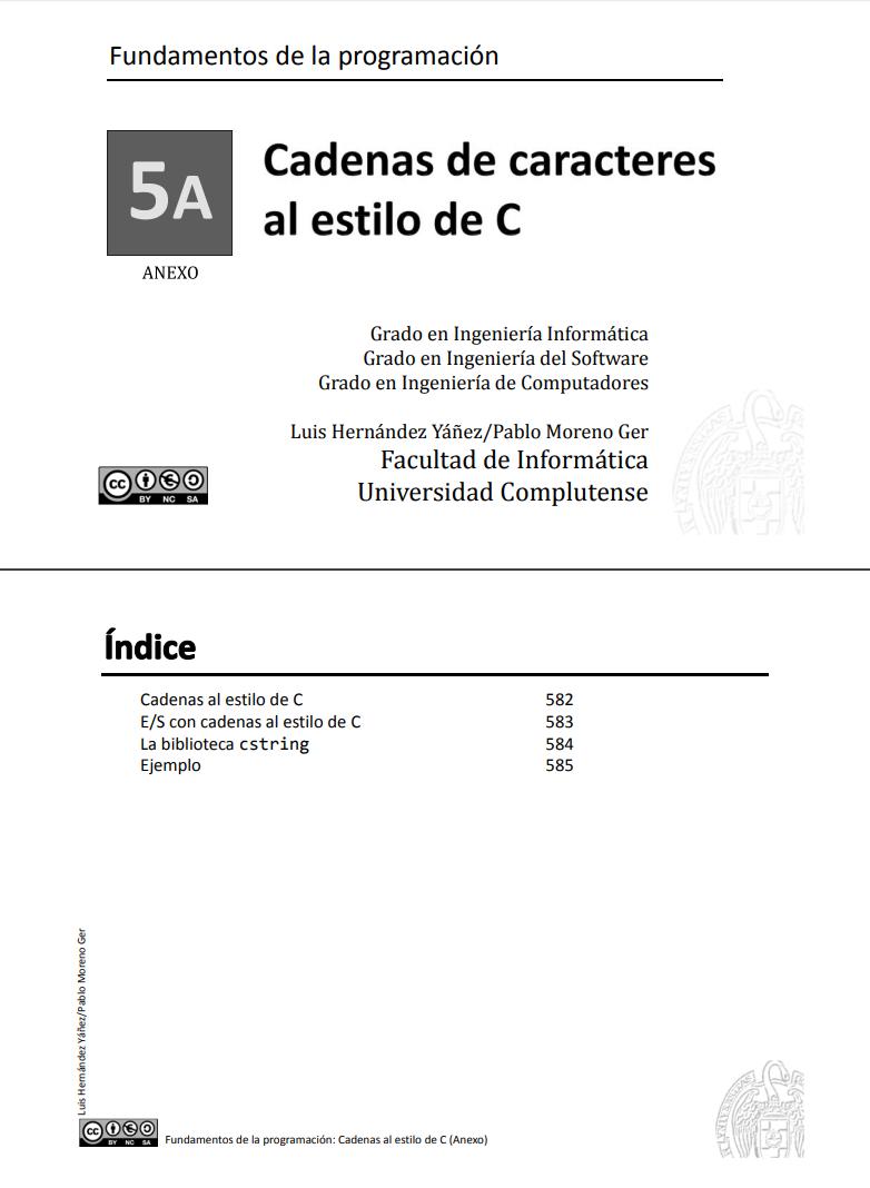 Imágen de pdf 5A. Cadenas de caracteres al estilo de C