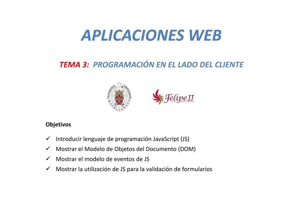 Imágen de pdf Tema 3: Programación en el lado del cliente - Aplicaciones web