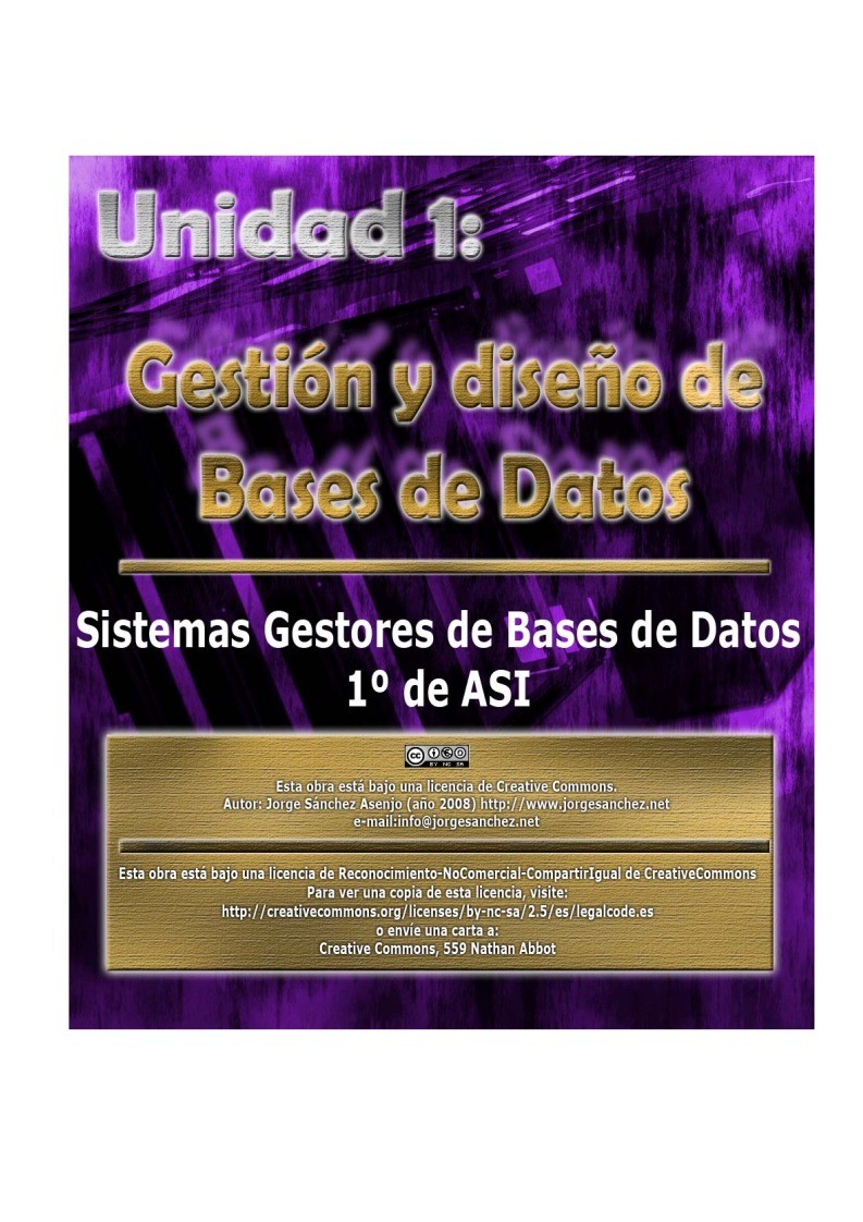 Imágen de pdf Unidad 1: Gestión y diseño de Bases de Datos