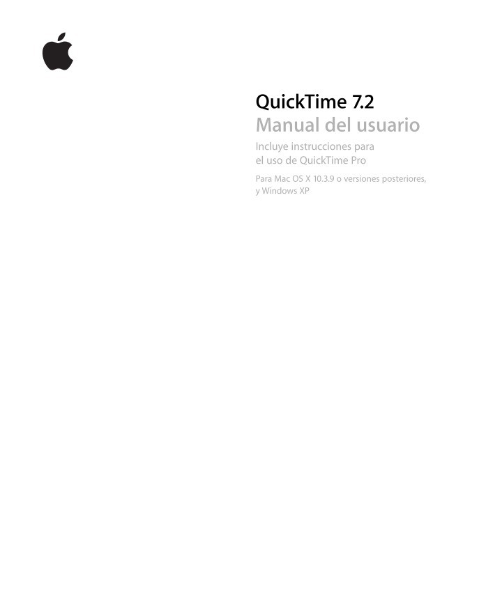Imágen de pdf Manual del usuario de QuickTime 7.2