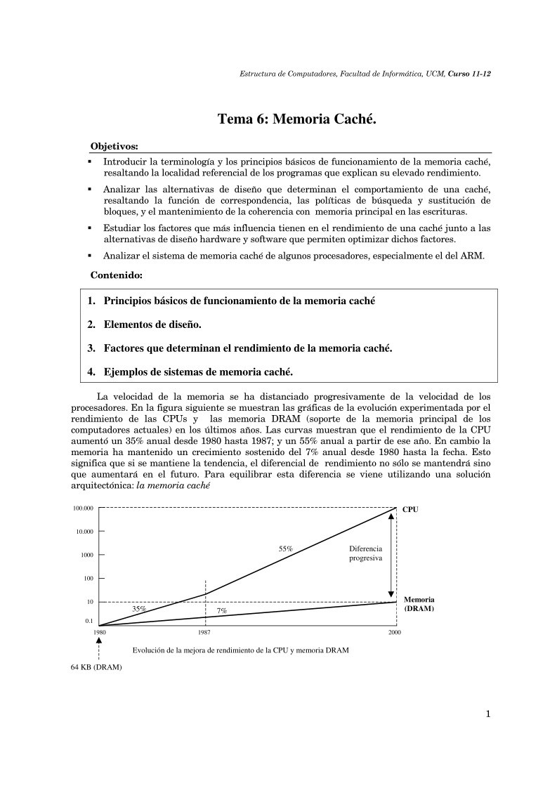 Imágen de pdf Tema 6: Memoria Caché