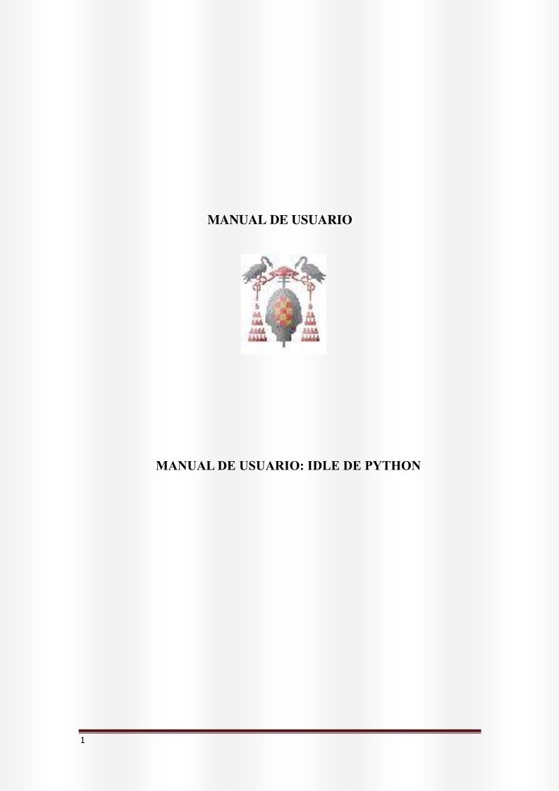PDF de programación - Manual de usuario: Idle de Python