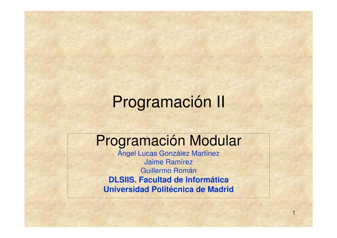Imágen de pdf Programación II - Programación Modular