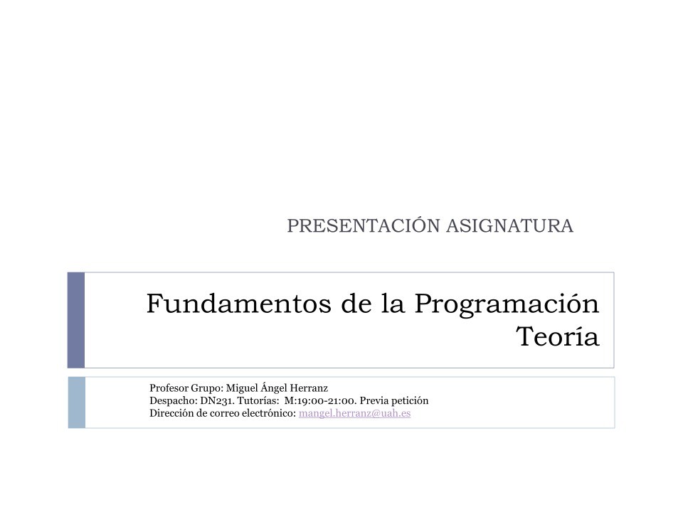 Imágen de pdf Fundamentos de la Programación - Teoría