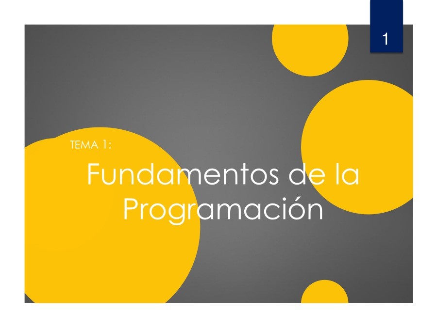 Imágen de pdf Tema 1: Fundamentos de la Programación
