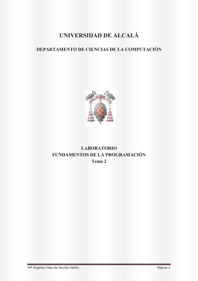 Imágen de pdf Fundamentos de la programación - Tema 2