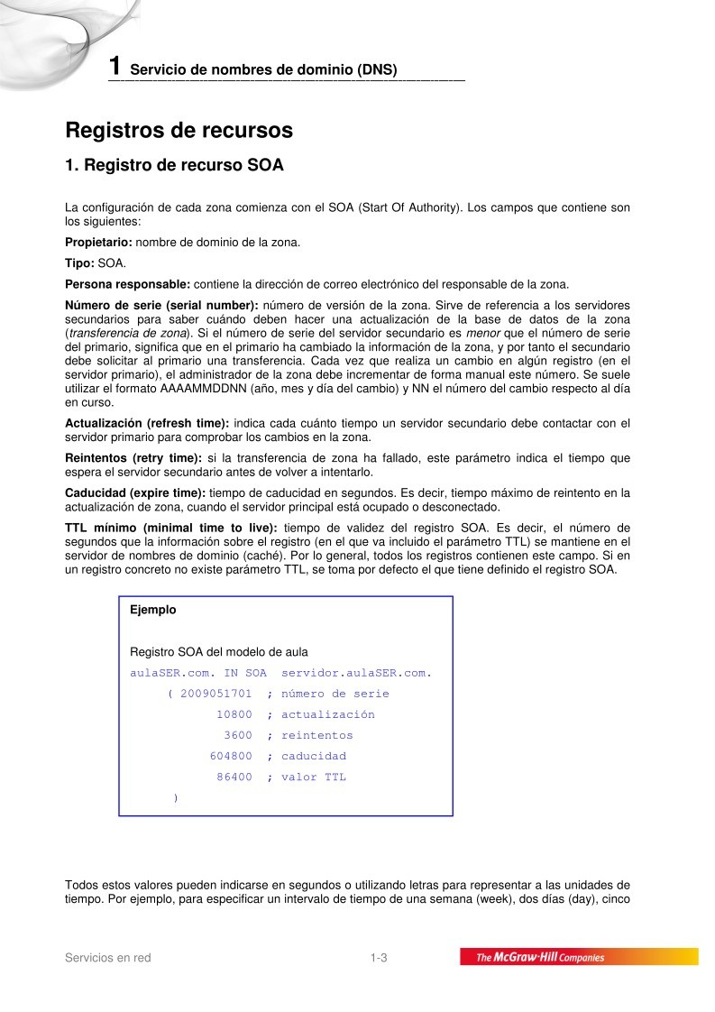 Imágen de pdf 1 Servicio de nombres de dominio (DNS) - Registros de recursos