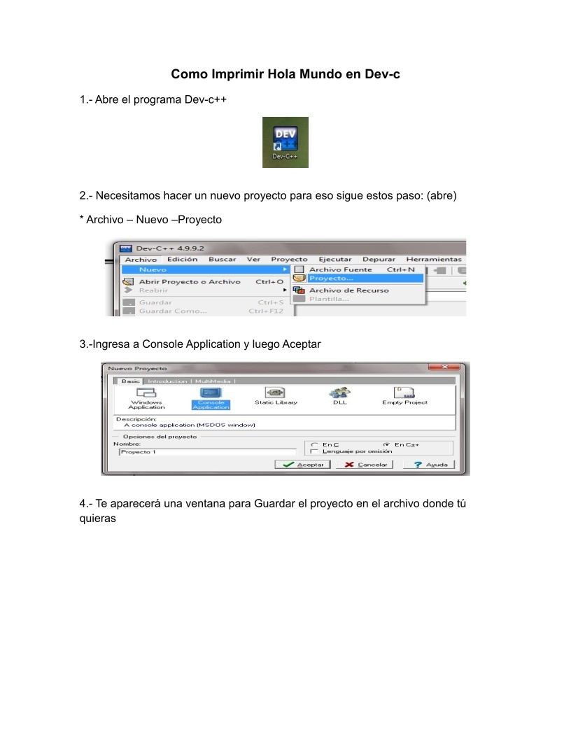 Imágen de pdf Como Imprimir Hola Mundo en Dev-C++