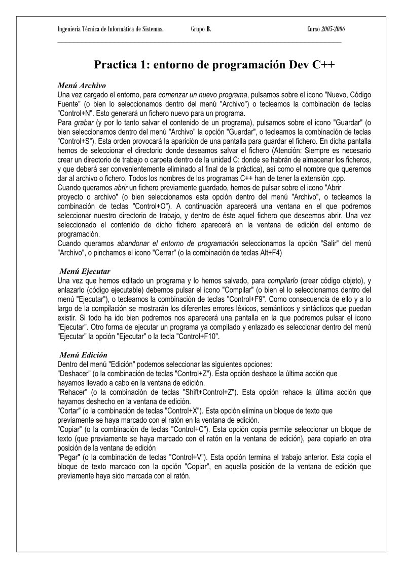 Imágen de pdf Practica 1: entorno de programación Dev C++