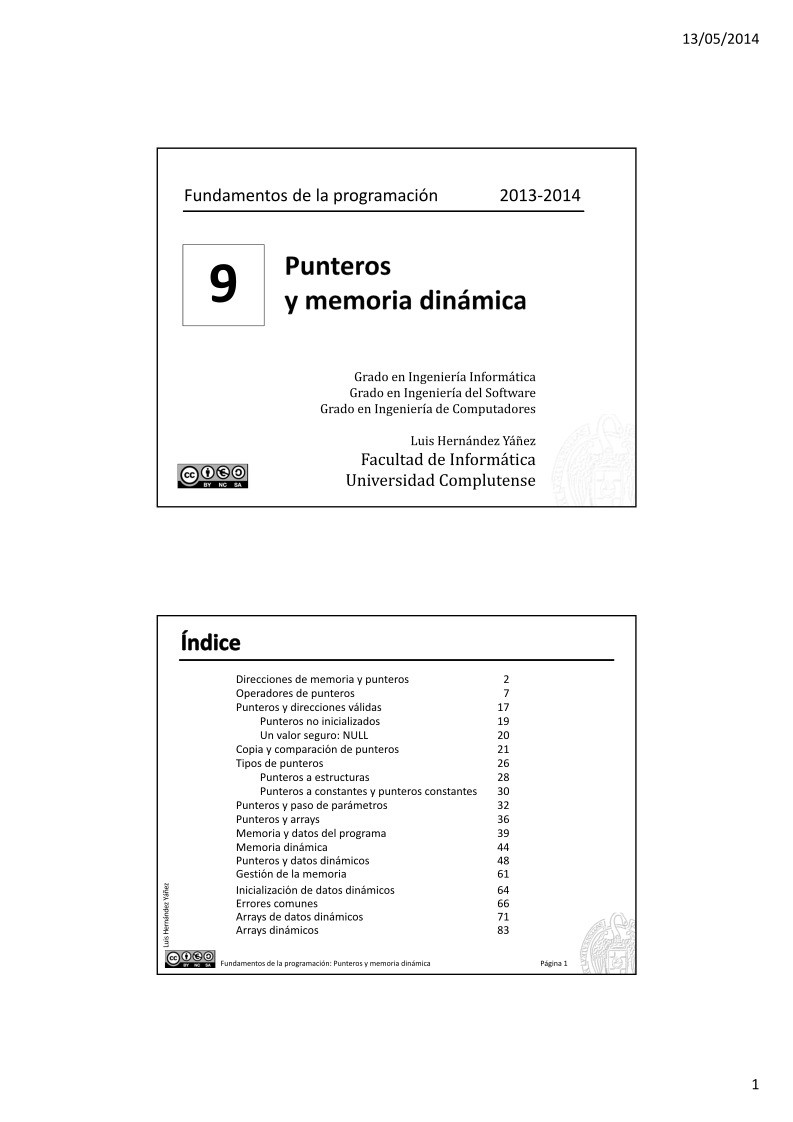 Imágen de pdf 9. Punteros y memoria dinámica - Fundamentos de la programación