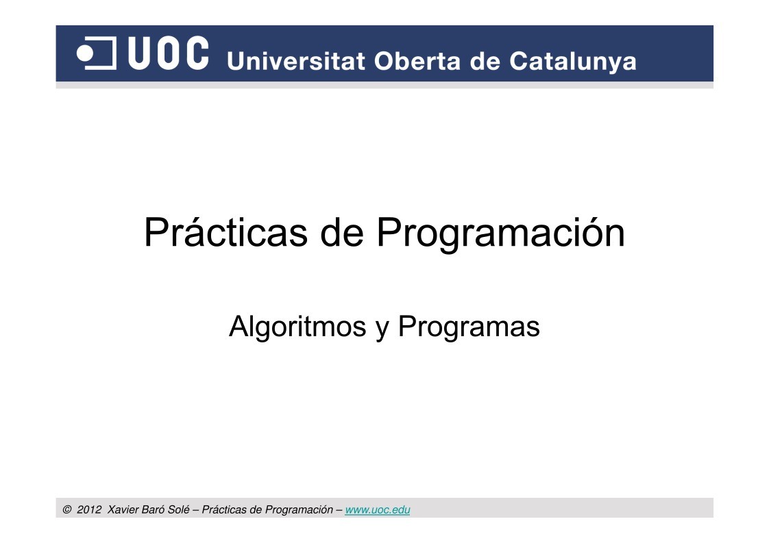 Imágen de pdf Prácticas de Programación - Algoritmos y Programas