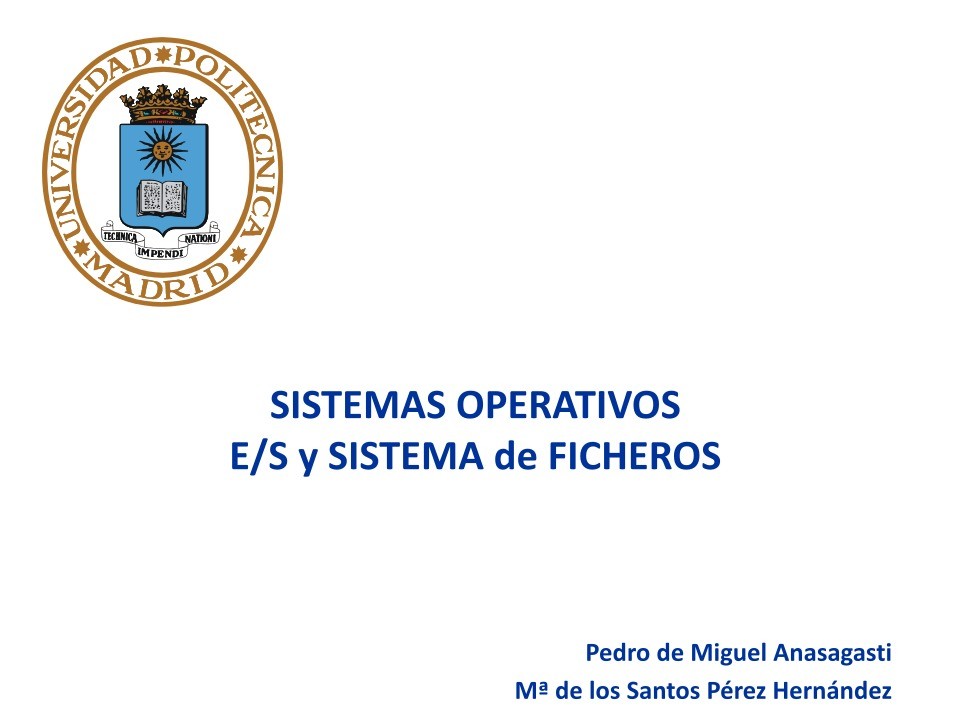 Imágen de pdf Sistemas Operativos E/S y Sistema de Ficheros