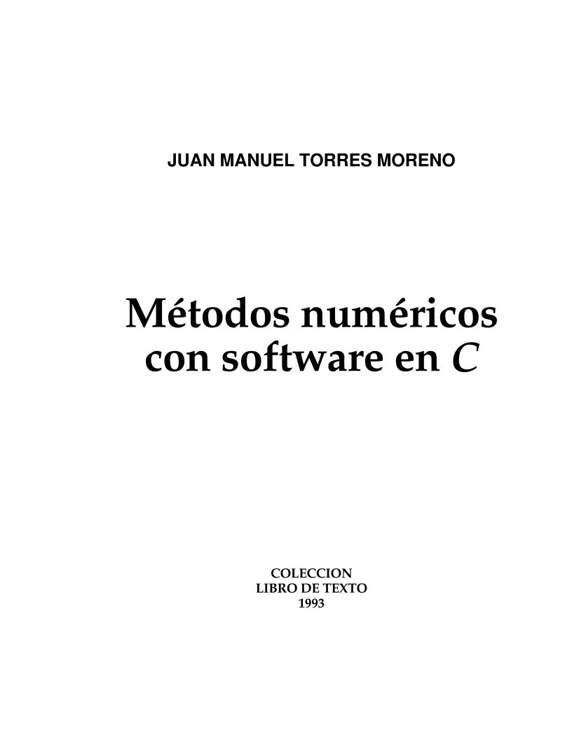 Imágen de pdf Métodos numéricos con software en C
