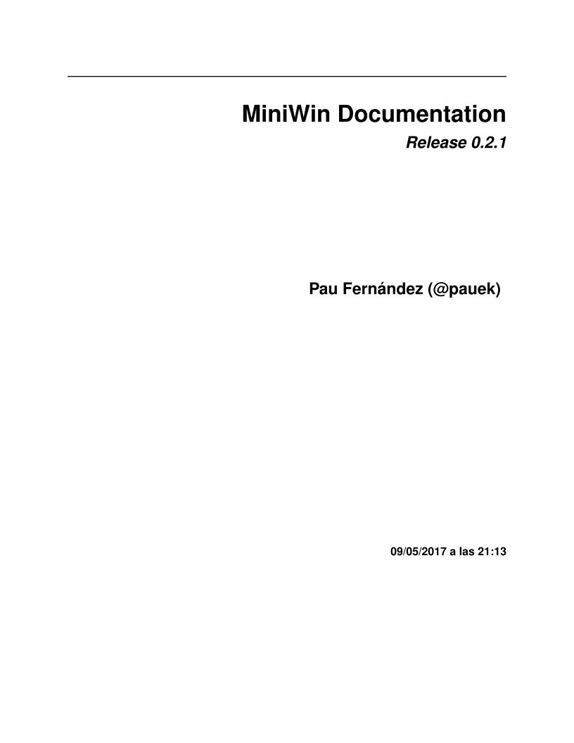 Imágen de pdf MiniWin Documentation