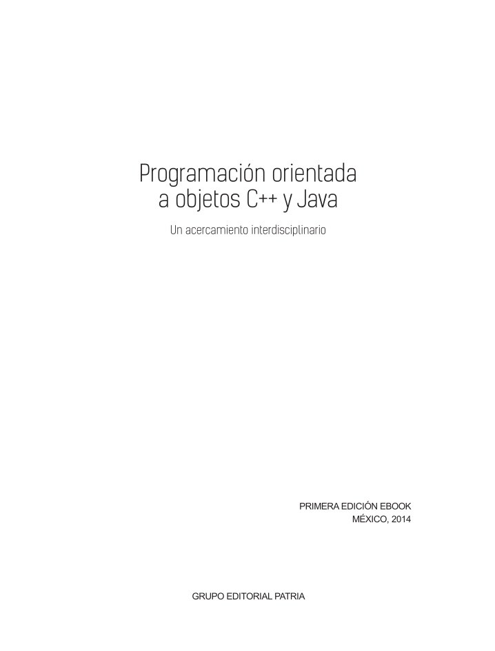 Imágen de pdf Programación orientada a objetos con C++ y Java