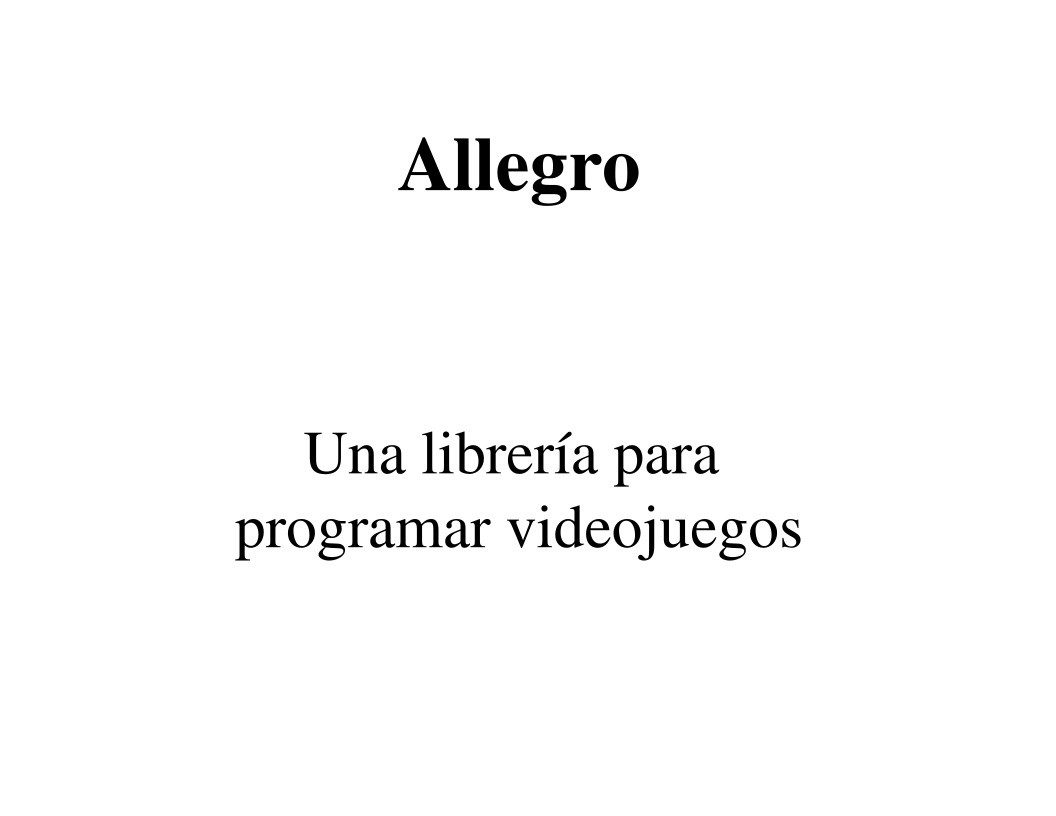 Imágen de pdf Allegro Una librería para programar videojuegos