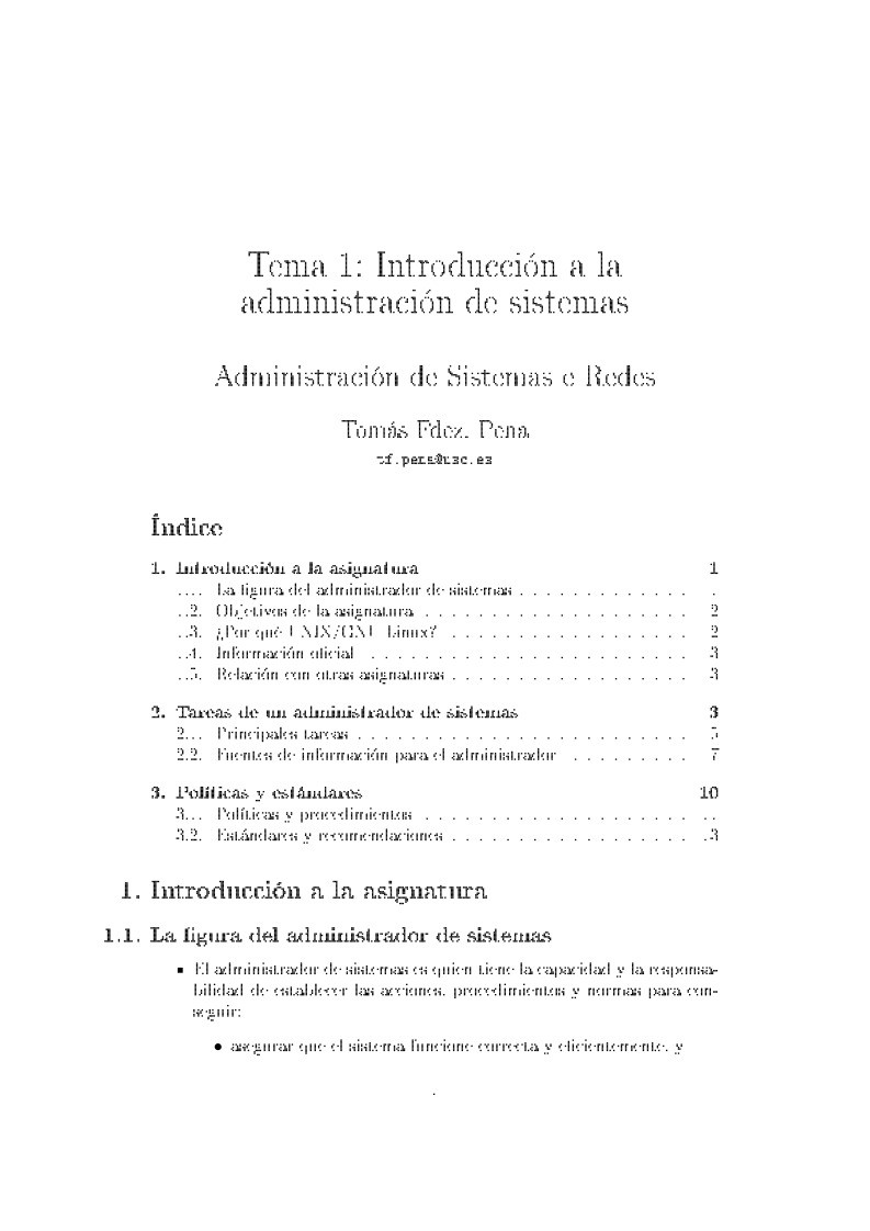 Imágen de pdf Tema 1: Introducción a la administración de sistemas - Administración de Sistemas e Redes