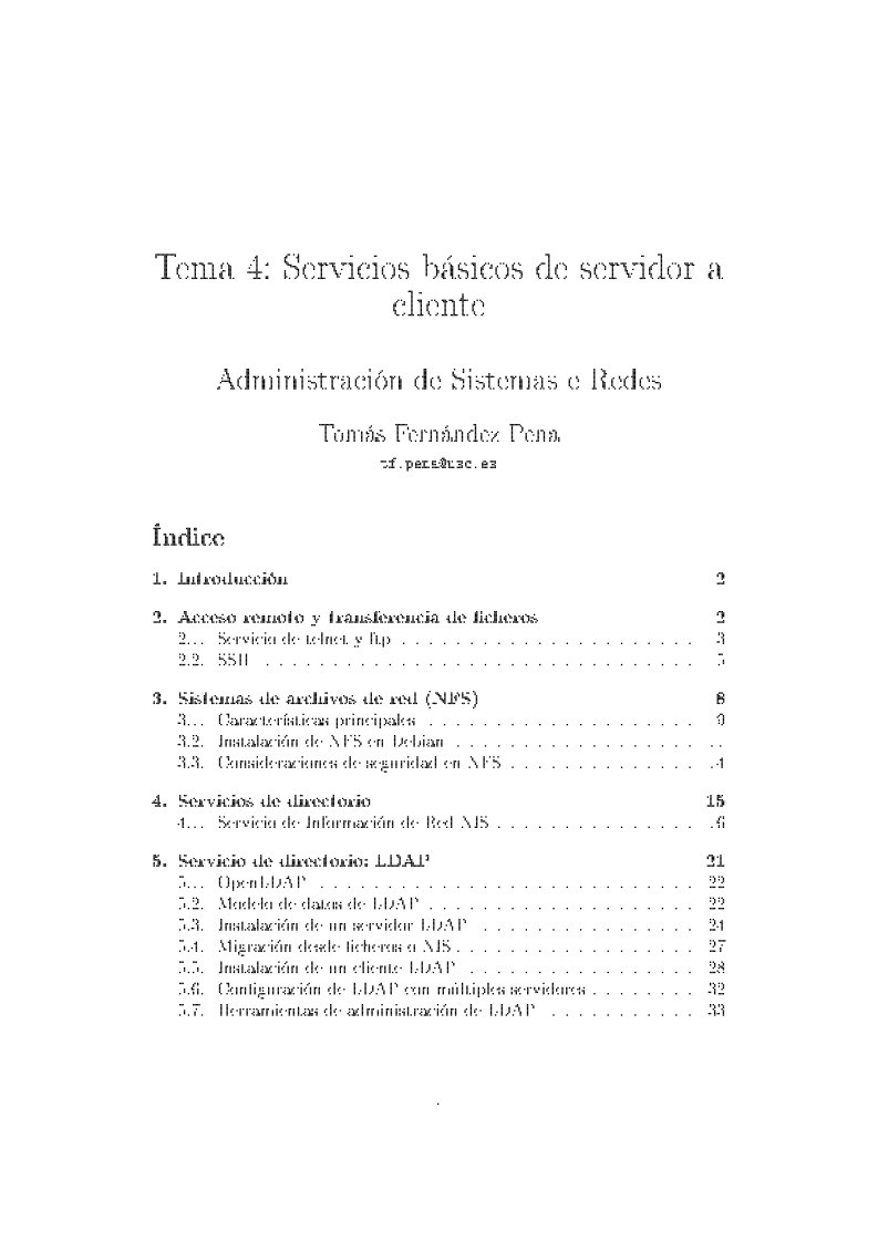 Imágen de pdf Tema 4: Servicios básicos de servidor a cliente - Administración de Sistemas e Redes