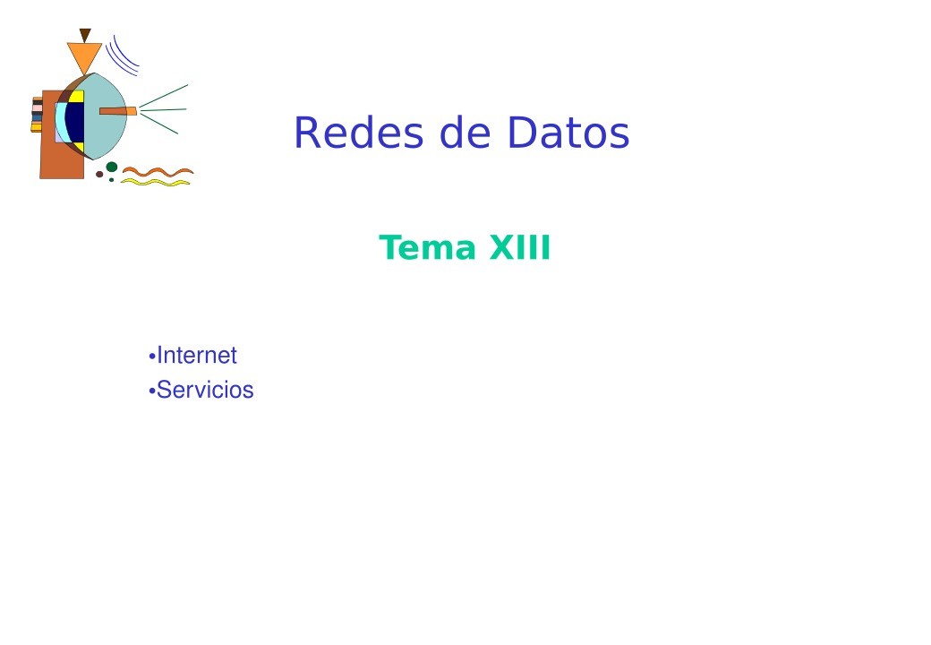 Imágen de pdf Tema XIII -  Redes de datos