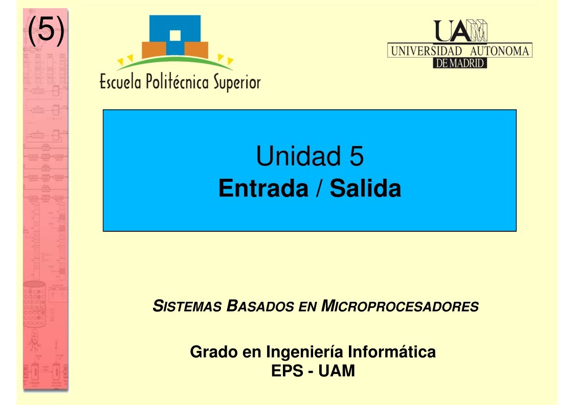 Imágen de pdf Unidad 5 Entrada / Salida