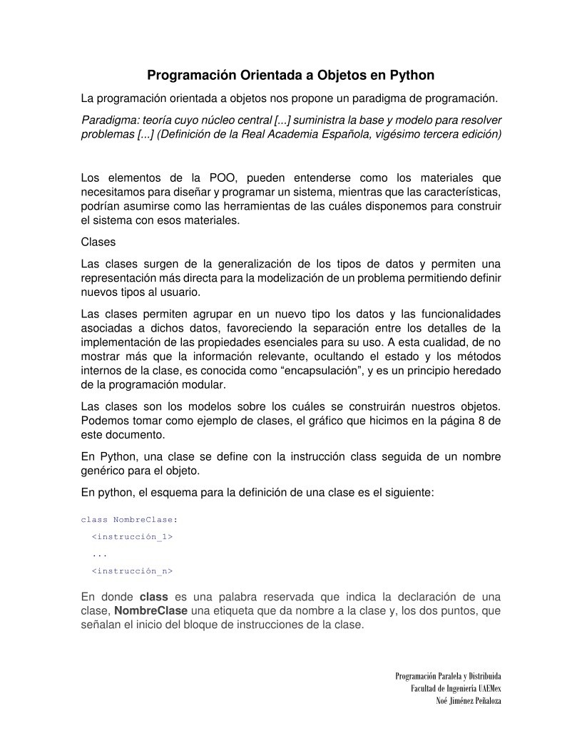 Imágen de pdf Programación Orientada a Objetos en Python
