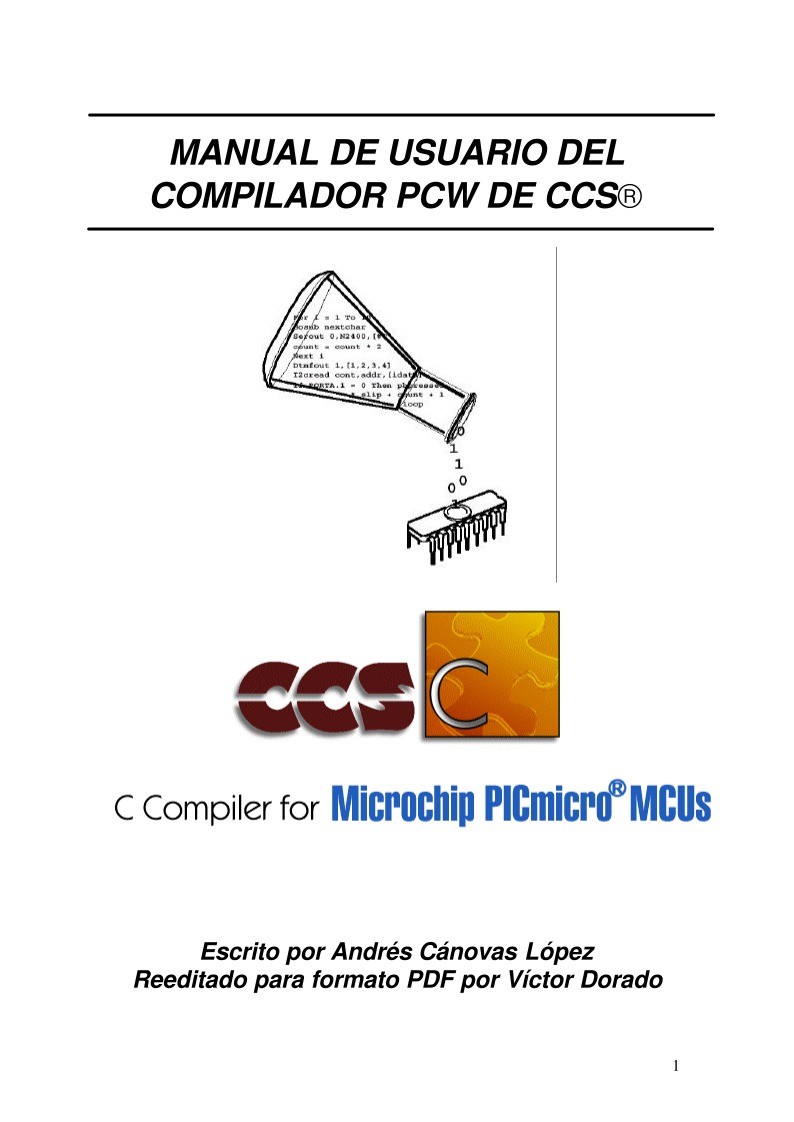 Imágen de pdf Manual de usuario del compilador PCW de CCS