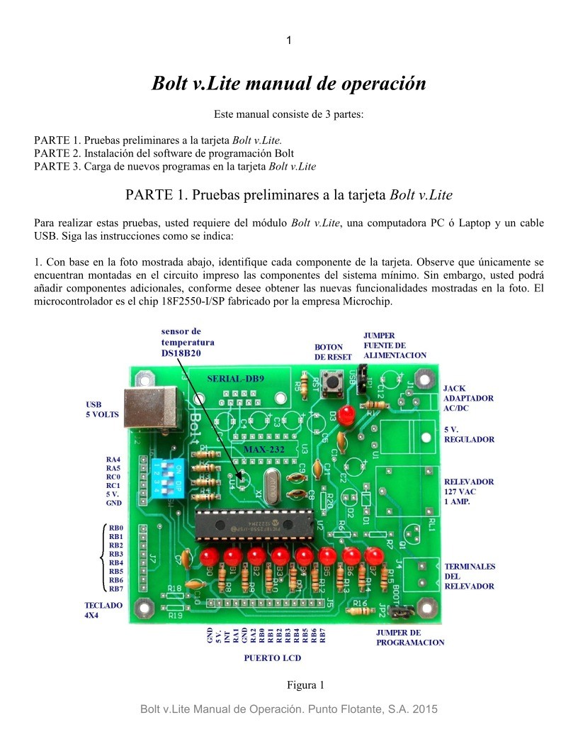 Imágen de pdf Bolt v.Lite manual de operación