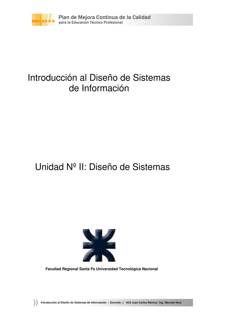 Imágen de pdf Unidad Nº II: Diseño de Sistemas - Introducción al Diseño de Sistemas de Información