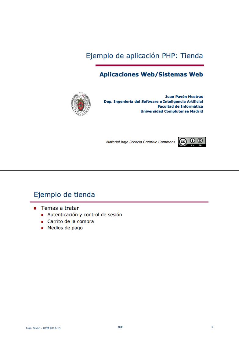 Imágen de pdf Ejemplo de aplicación PHP: Tienda