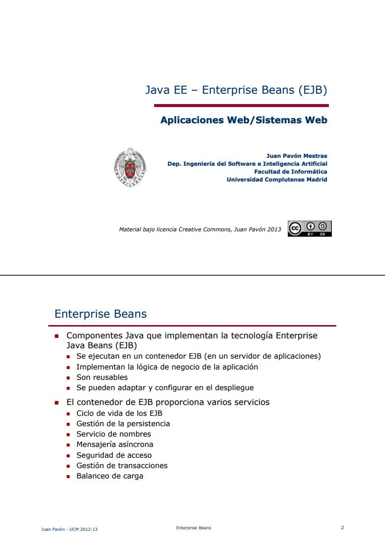Imágen de pdf Java EE - Enterprise Beans (EJB)