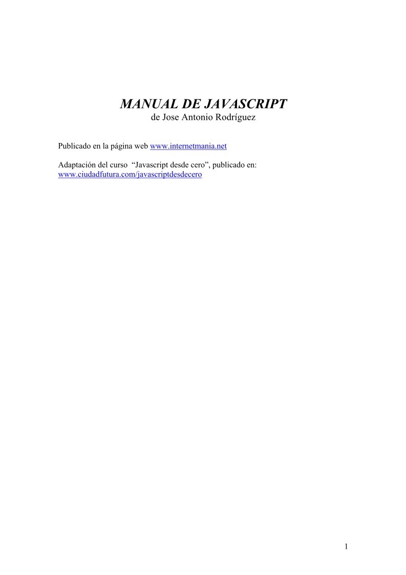 Imágen de pdf Manual de JavaScript