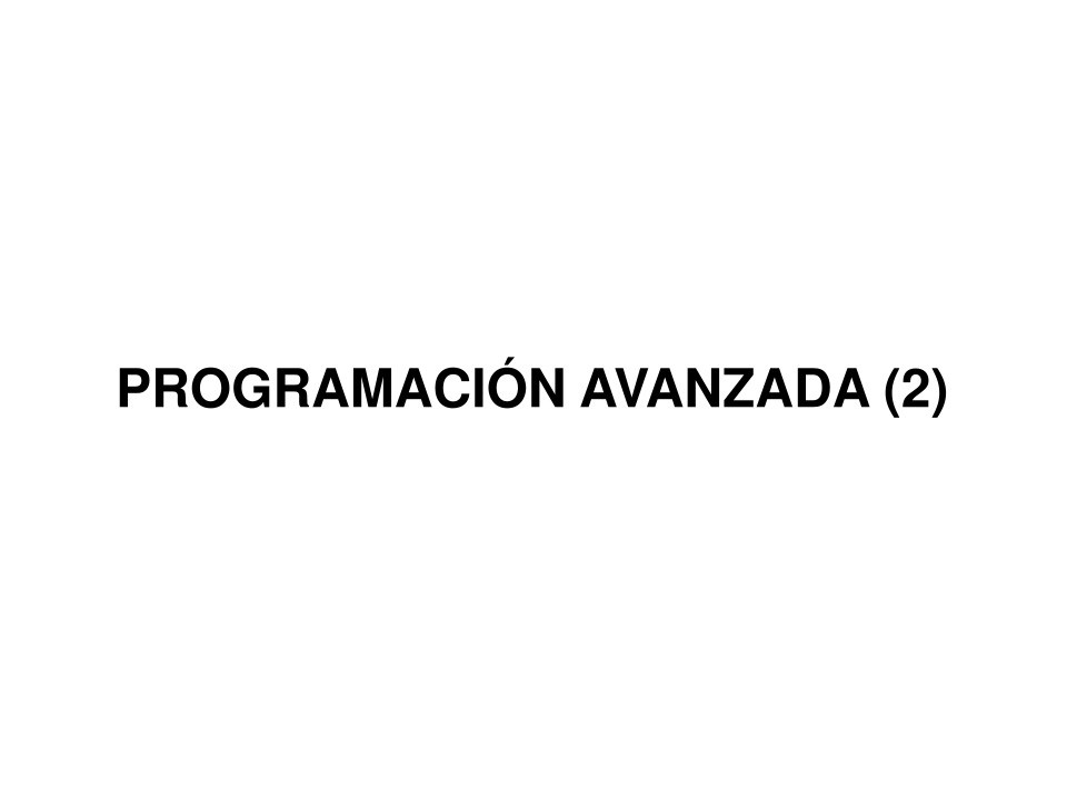 Imágen de pdf Programación Avanzada (2)