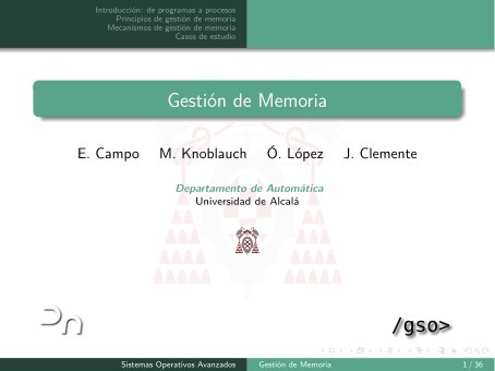 Imágen de pdf Gestión de Memoria