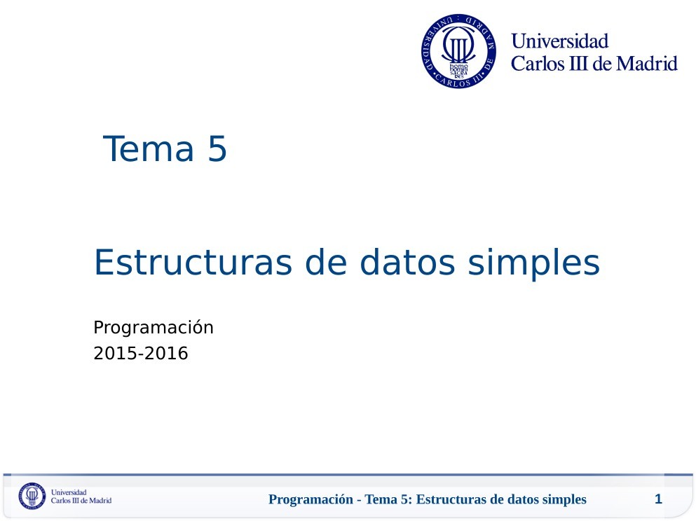 Imágen de pdf Tema 5 Estructuras de datos simples