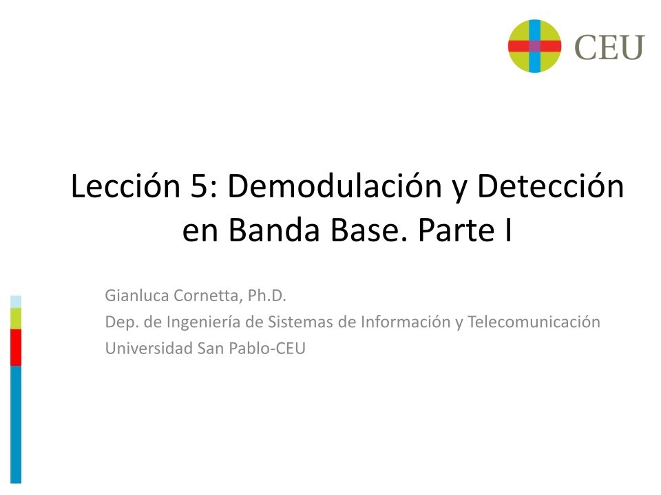 Imágen de pdf Lección 5: Demodulación y Detección en Banda Base. Parte I