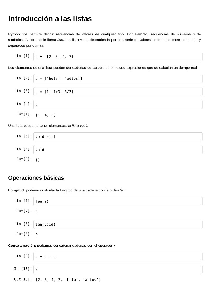 Imágen de pdf Introducción a las listas