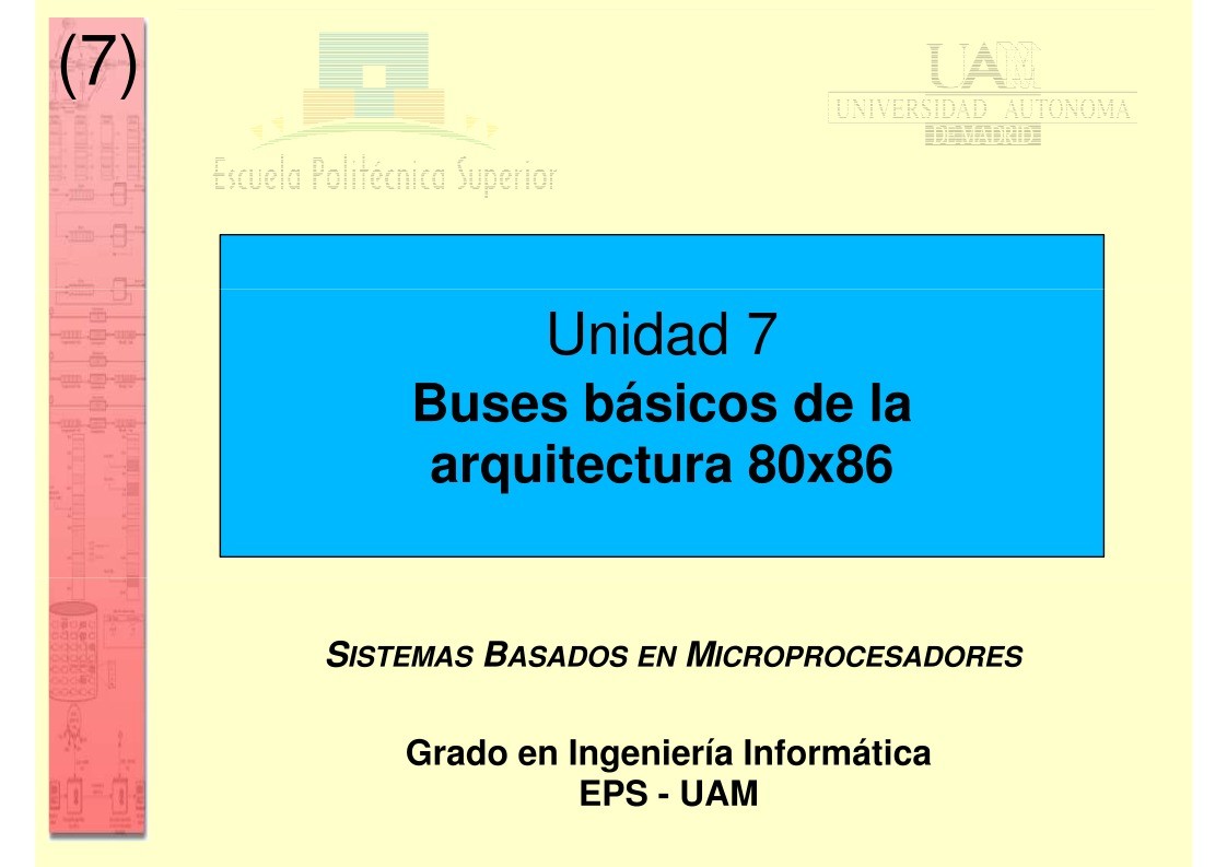 Imágen de pdf Unidad 7 - Buses básicos de la arquitectura 80x86