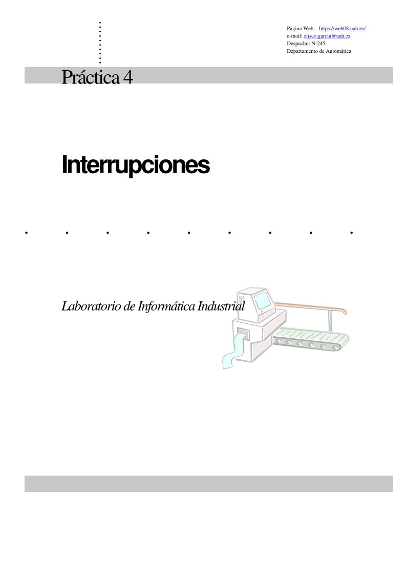 Imágen de pdf Práctica 4 - Interrupciones