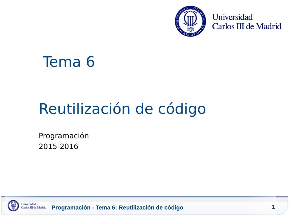 Imágen de pdf Tema 6 Reutilización de código