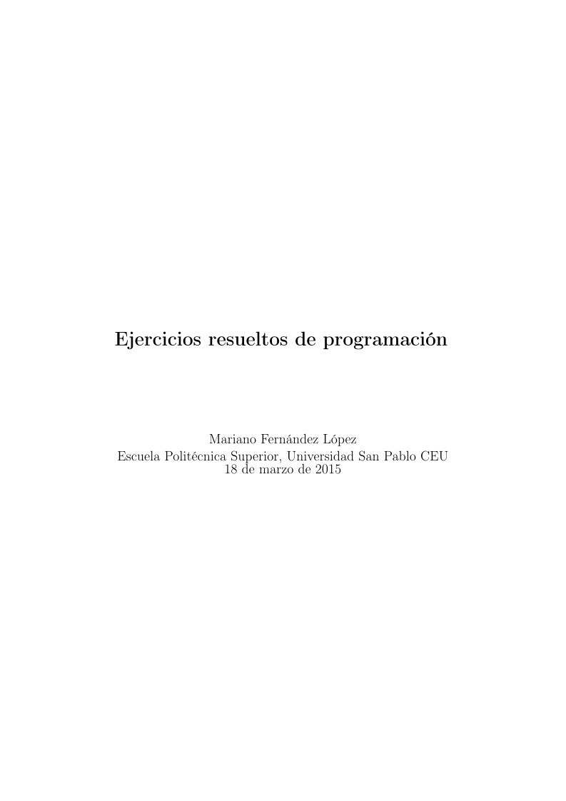 Imágen de pdf Ejercicios resueltos de Programación