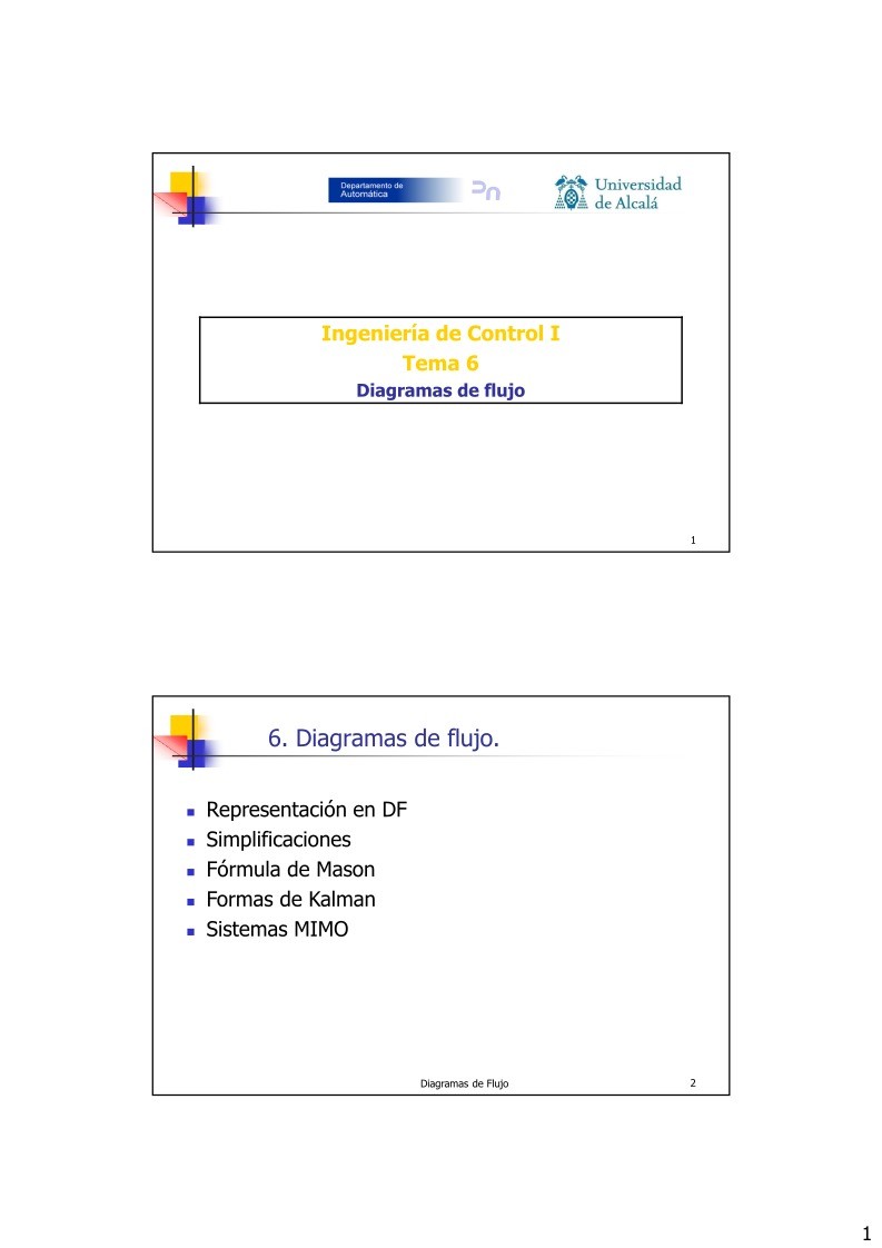 Imágen de pdf Tema 6 Diagramas de flujo - Ingeniería de Control I