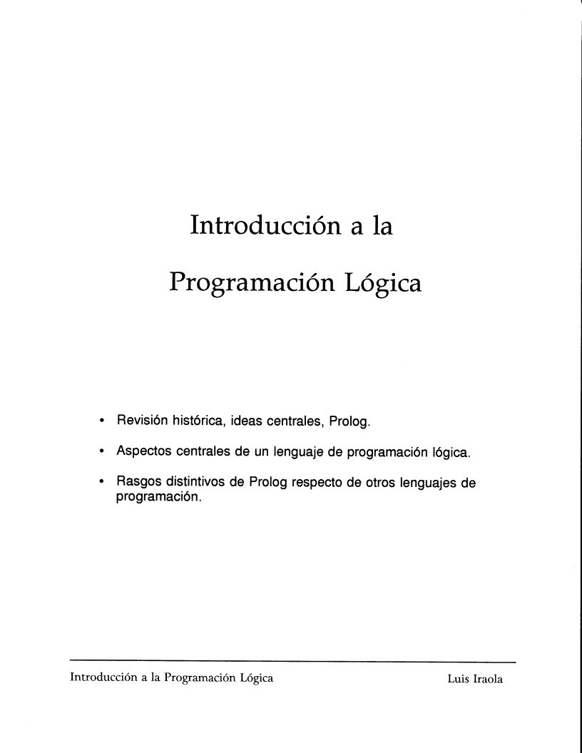 Imágen de pdf Introduccion Programacion Logica y Prolog