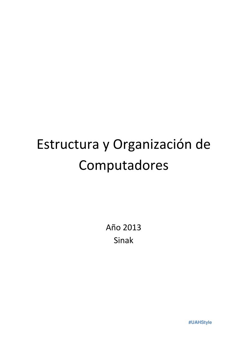 Imágen de pdf Estructura y Organización de Computadores